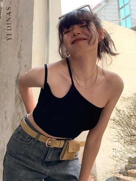 tanks yedinas streetwear irregular tank for women white crop corset y2k hollow out sleeveless cropped feminino summer, Black;white
tanks yedinas streetwear irregular tank for women white crop corset y2k hollow out sleeveless cropped feminino summer, Black;white