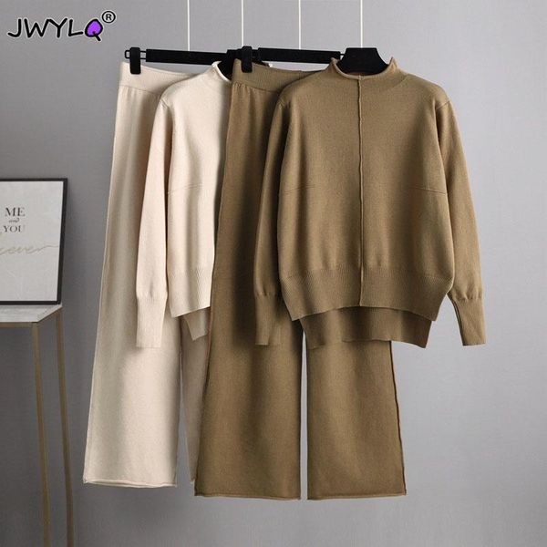 pants winter knitted drape wide leg two piece women knit sport suits women elegant suits sweater tracksuits long straight pants suits, White
pants winter knitted drape wide leg two piece women knit sport suits women elegant suits sweater tracksuits long straight pants suits, White