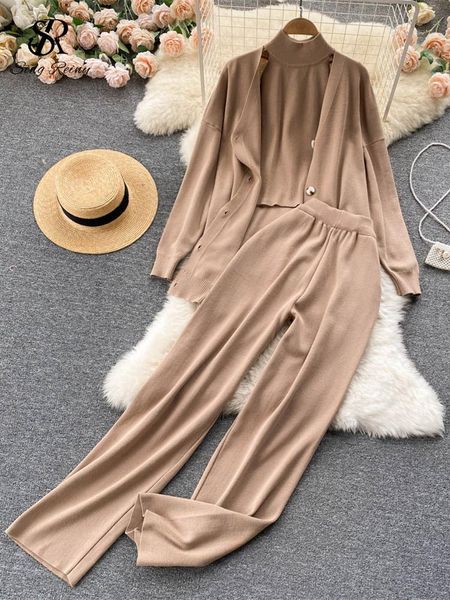 pants singreiny fashion knitted three pieces suits loose knit turtleneck camis+long warm pants autumn women casual sweater sets, White
pants singreiny fashion knitted three pieces suits loose knit turtleneck camis+long warm pants autumn women casual sweater sets, White