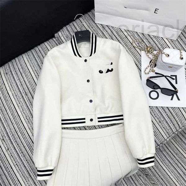 two piece dress designer new academy style sweet spicy versatile embroidery jacket baseball jersey high waist pleated half skirt set for wom, White
two piece dress designer new academy style sweet spicy versatile embroidery jacket baseball jersey high waist pleated half skirt set for wom, White
