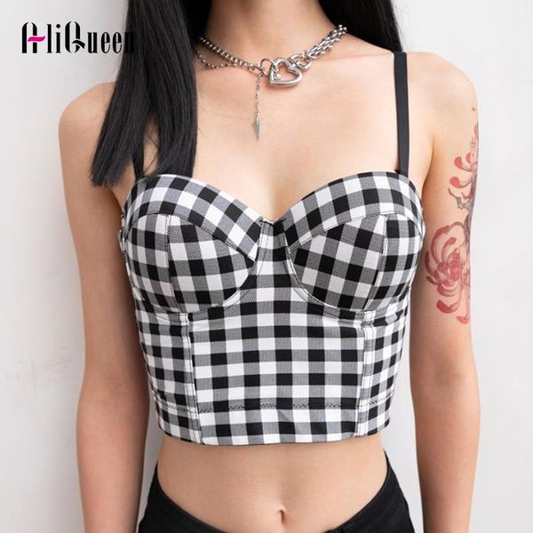 t-shirt black tank plaid push up bralette spaghetti strap bustier women bra cropped vest camisole corsets night club party, White
t-shirt black tank plaid push up bralette spaghetti strap bustier women bra cropped vest camisole corsets night club party, White