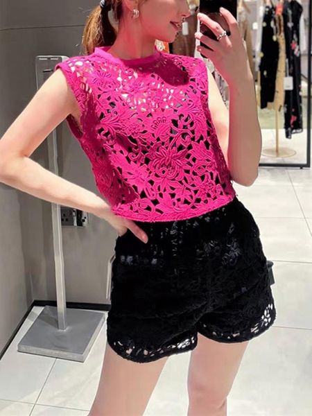 tanks women's hollow out crochet sleeveless tank 2022 summer new fashion ladies slim rose red short top, Black;white
tanks women's hollow out crochet sleeveless tank 2022 summer new fashion ladies slim rose red short top, Black;white