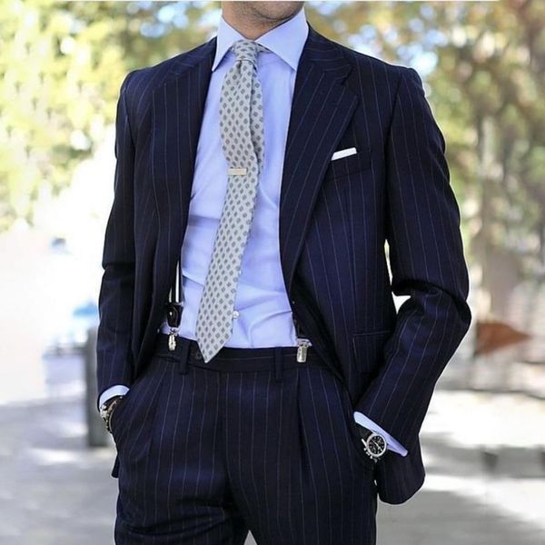 blazers navy blue pinstripe mens suits slim fit 2 piece jacket pants set male business blazer formal groom wedding tuxedo costume homme, White;black
blazers navy blue pinstripe mens suits slim fit 2 piece jacket pants set male business blazer formal groom wedding tuxedo costume homme, White;black