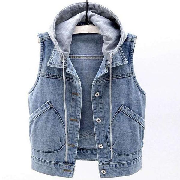 vests hooded denim vest women's plus size 2022 spring and autumn new korean version fashion design sense embroidery casual short coat, Black;white
vests hooded denim vest women's plus size 2022 spring and autumn new korean version fashion design sense embroidery casual short coat, Black;white