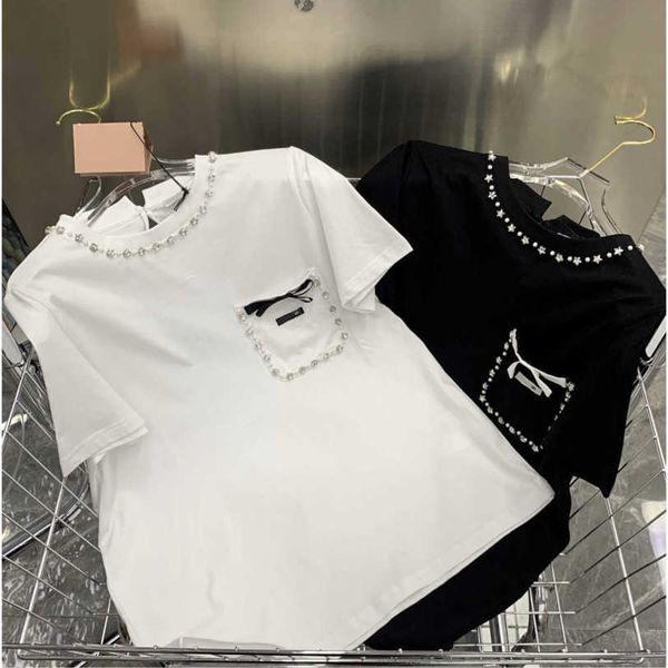 23ss tee womens t-shirt womens designer clothing round neck pure cotton heavy industry pearl star diamond bow tie decoration short sleeve t, White
23ss tee womens t-shirt womens designer clothing round neck pure cotton heavy industry pearl star diamond bow tie decoration short sleeve t, White