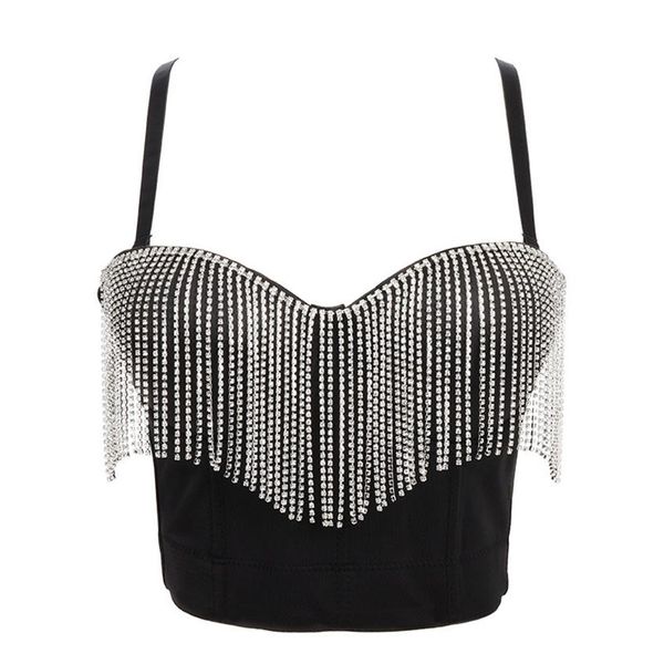 t-shirt 2021 tassel rhinestone nightclub push up bralette with built in bra cropped to wear out corset female camis crop top, White
t-shirt 2021 tassel rhinestone nightclub push up bralette with built in bra cropped to wear out corset female camis crop top, White