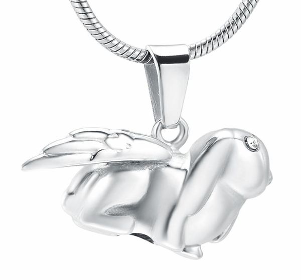 zzl081 angel wing rabbit stainless steel keepsake urn necklace with crystal eyes pet memorial jewelry for cremation ashes1919402, Silver
zzl081 angel wing rabbit stainless steel keepsake urn necklace with crystal eyes pet memorial jewelry for cremation ashes1919402, Silver