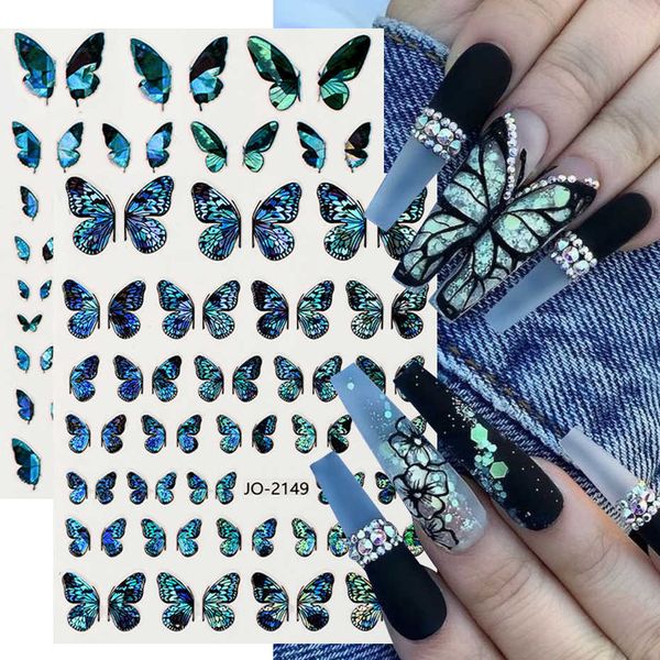 stickers decals 3d holographic butterfly blue sliders nail stickers laser colorful big butterflies shimmer gel decals manicure foils wraps s, Black
stickers decals 3d holographic butterfly blue sliders nail stickers laser colorful big butterflies shimmer gel decals manicure foils wraps s, Black