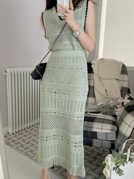 dress korean tassel weave fashion design hollow elegant temperament suit 2022 spring and summer package hip skirt women twopiece, White
dress korean tassel weave fashion design hollow elegant temperament suit 2022 spring and summer package hip skirt women twopiece, White
