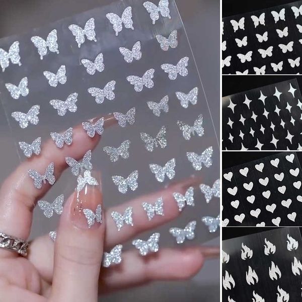 stickers decals 1pc reflective glitter 3d nail stickers silver powder butterfly star design laser love heart foils sparkly decoration manicu, Black
stickers decals 1pc reflective glitter 3d nail stickers silver powder butterfly star design laser love heart foils sparkly decoration manicu, Black