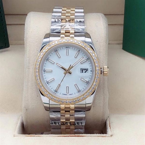 stylish men women automatic watches 36mm and 41mm diamond bezel sapphire face stainless steel folding buckle waterpro231b, Slivery;brown
stylish men women automatic watches 36mm and 41mm diamond bezel sapphire face stainless steel folding buckle waterpro231b, Slivery;brown
