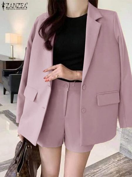 women's tracksuits zanzea 2023 autumn blazer suit's office outfits fashion long sleeved and short pants two piece suit outwear ja, Gray
women's tracksuits zanzea 2023 autumn blazer suit's office outfits fashion long sleeved and short pants two piece suit outwear ja, Gray