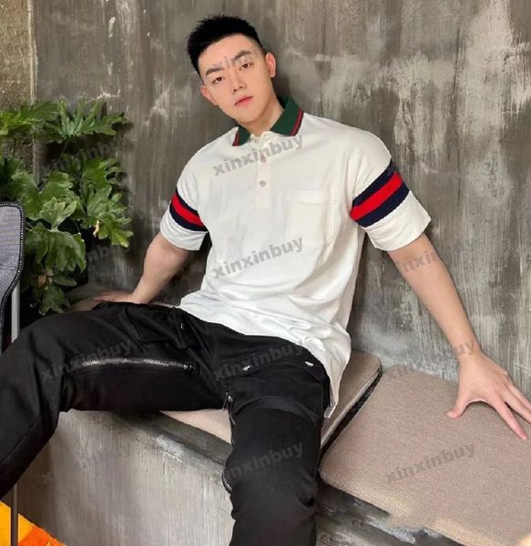 xinxinbuy men designer tee t shirt 23ss panelled stripe letter printing jacquard fabric short sleeve cotton women black blue m-2xl, Black;brown
xinxinbuy men designer tee t shirt 23ss panelled stripe letter printing jacquard fabric short sleeve cotton women black blue m-2xl, Black;brown