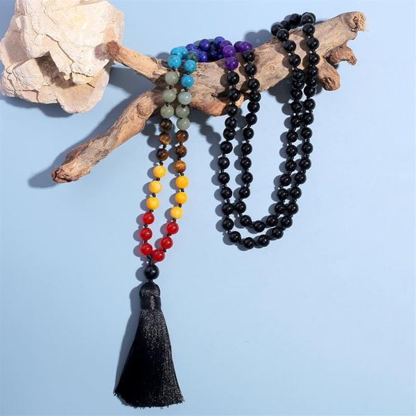 pendant necklaces showboho 108 mala beads 7 chakra necklace 8mm black onyx knotted meditation yoga prayer rosary for men and women258a, Silver
pendant necklaces showboho 108 mala beads 7 chakra necklace 8mm black onyx knotted meditation yoga prayer rosary for men and women258a, Silver