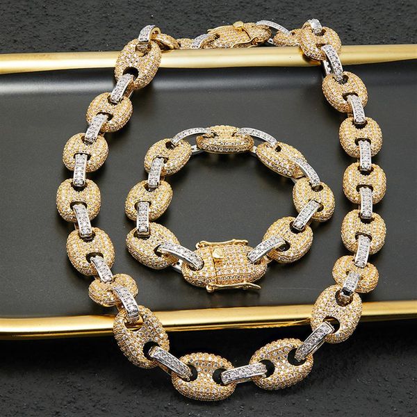 12mm 16 18 20inch 18k yellow white gold plated cz diamond chain necklace bracelet for men for party wedding nice gift204v, Silver
12mm 16 18 20inch 18k yellow white gold plated cz diamond chain necklace bracelet for men for party wedding nice gift204v, Silver