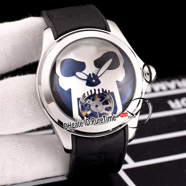 new 45mm admiral's cup bubble automatic tourbillon mens watch steel case gray dial silver skull gray leather rubber watches p203d, Slivery;brown
new 45mm admiral's cup bubble automatic tourbillon mens watch steel case gray dial silver skull gray leather rubber watches p203d, Slivery;brown