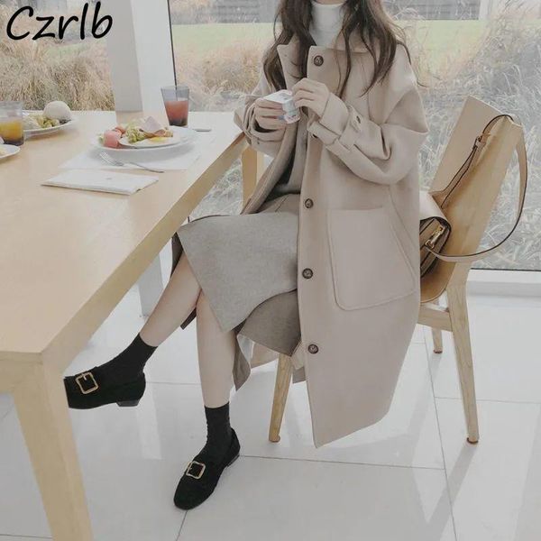 fur blends women long loose preppy solid autumn outwear thicker allmatch harajuku temperament korean style fashion casual femme y2k, Black
fur blends women long loose preppy solid autumn outwear thicker allmatch harajuku temperament korean style fashion casual femme y2k, Black