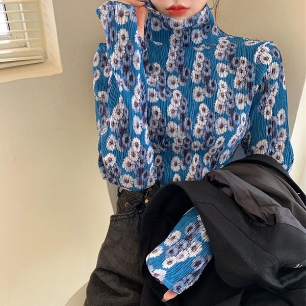 dress yedinas japanese style turtleneck blouses women floral print long sleeve shirt chic pleated design ladies elegant korean, White
dress yedinas japanese style turtleneck blouses women floral print long sleeve shirt chic pleated design ladies elegant korean, White