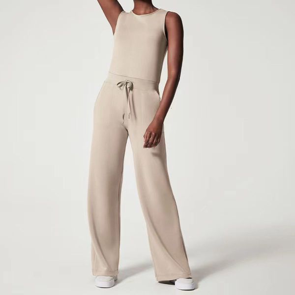 women's jumpsuits rompers summer jumpsuits women solid color casual sleeveless lace-up jumpsuits woman streetwear elastic waist wide le, Black;white
women's jumpsuits rompers summer jumpsuits women solid color casual sleeveless lace-up jumpsuits woman streetwear elastic waist wide le, Black;white