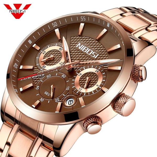 nibosi relogio masculino mens watches brand luxury rose steel quartz watch men casual sport chronograph wristwatch saat286m, Slivery;brown
nibosi relogio masculino mens watches brand luxury rose steel quartz watch men casual sport chronograph wristwatch saat286m, Slivery;brown