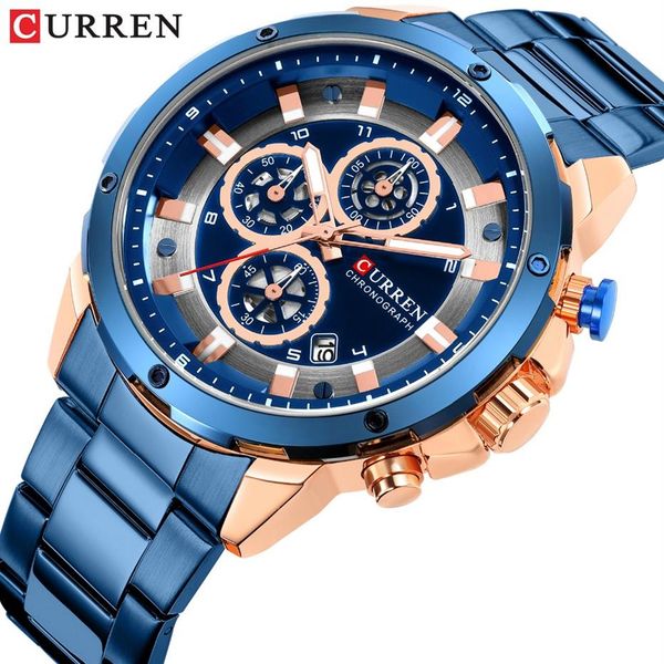 men's luxury brand curren new fashion casual sports watches mens quartz stainless steel band wristwatch male clock reloj homb291z, Slivery;brown
men's luxury brand curren new fashion casual sports watches mens quartz stainless steel band wristwatch male clock reloj homb291z, Slivery;brown