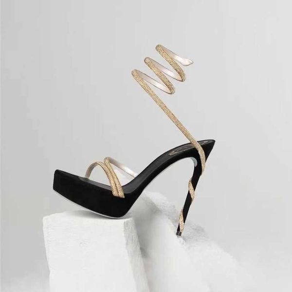 platform designer sandals rene caovilla womens dress shoes high heeled ankle wraparound shoe embellished snake stiletto 120mm luxury factory, Black
platform designer sandals rene caovilla womens dress shoes high heeled ankle wraparound shoe embellished snake stiletto 120mm luxury factory, Black