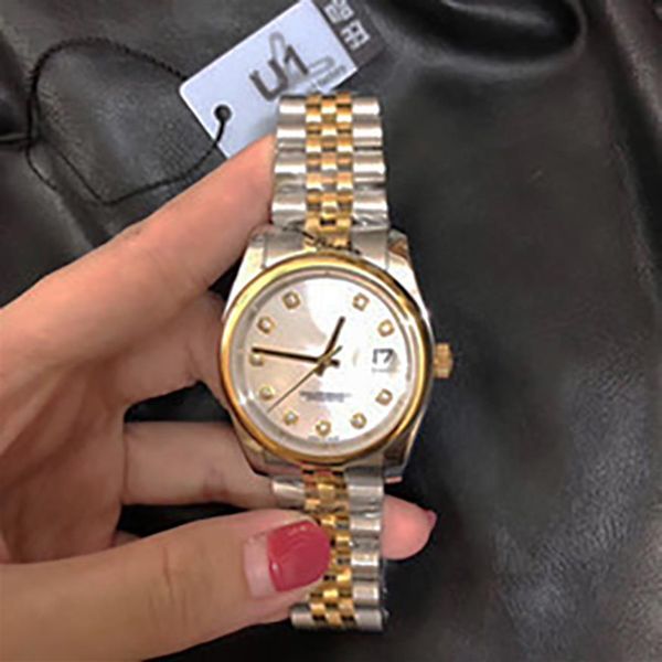 v3 men's women wristwatch 36mm medium size automatic mechanical sapphire glass stainless mens wristwatch female watch300i, Slivery;brown
v3 men's women wristwatch 36mm medium size automatic mechanical sapphire glass stainless mens wristwatch female watch300i, Slivery;brown