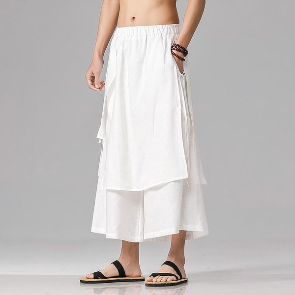 pants 2022 men solid color irregular pants mens elastic waist loose hanfu skirt trousers male streetwear harajuku wide leg pants, Black
pants 2022 men solid color irregular pants mens elastic waist loose hanfu skirt trousers male streetwear harajuku wide leg pants, Black