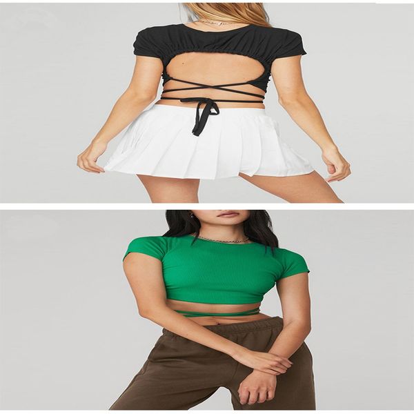 alo yoga yoga breathable backline fitness new open waist sports t-shirt cross border wholesale and retail in europe and america
alo yoga yoga breathable backline fitness new open waist sports t-shirt cross border wholesale and retail in europe and america