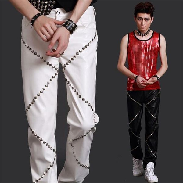 pants mens rivets pants stage personality leatharem pant men feet trousers singer dance rock fashion pantalon homme street star style, Black
pants mens rivets pants stage personality leatharem pant men feet trousers singer dance rock fashion pantalon homme street star style, Black
