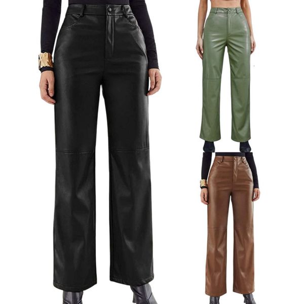 women's pants capris women leather pants high waist straight slimming side pockets solid color casual party fall trousers spring autumn, Black;white
women's pants capris women leather pants high waist straight slimming side pockets solid color casual party fall trousers spring autumn, Black;white