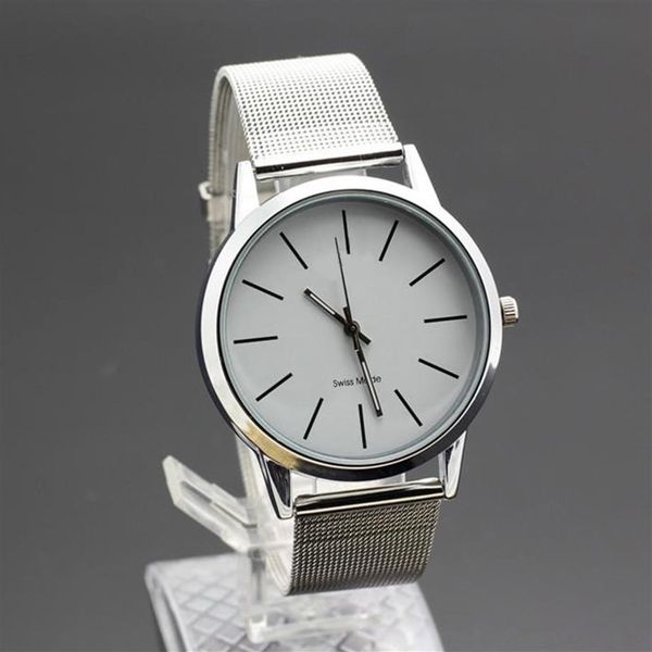 fashion brand women's men's silver steel metal band quartz wrist watch204i, Slivery;brown
fashion brand women's men's silver steel metal band quartz wrist watch204i, Slivery;brown