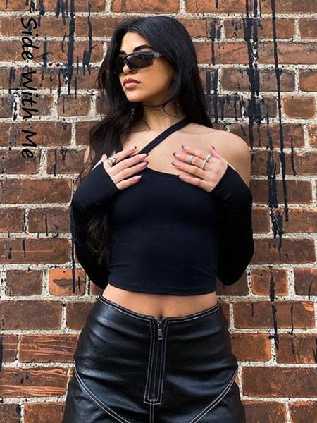 t-shirt side with me cropped long sleeve backless women 2022 summer halter neck gothic party club fairy grunge women's tshirt, White
t-shirt side with me cropped long sleeve backless women 2022 summer halter neck gothic party club fairy grunge women's tshirt, White