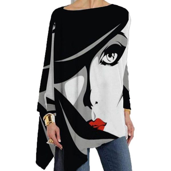 t-shirt plus size whiteblack abstract vintage women loose crew neck cotton casual shirts long sleeve irregular tshirt print, White
t-shirt plus size whiteblack abstract vintage women loose crew neck cotton casual shirts long sleeve irregular tshirt print, White