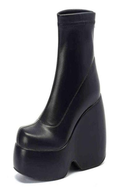 stretch punk style chunky platform ankle boot for women autumn winter shoes ladies high heels short boots bottine female black j229852944
stretch punk style chunky platform ankle boot for women autumn winter shoes ladies high heels short boots bottine female black j229852944