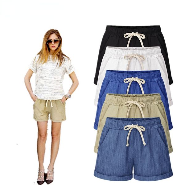 women's shorts summer large size shorts women candy color lace-up elastic waist comfortable thin short female shorts with pockets pants, White;black
women's shorts summer large size shorts women candy color lace-up elastic waist comfortable thin short female shorts with pockets pants, White;black