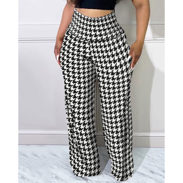 women's pants capris ninimour women houndstooth print high waist pants autumn casual long pants loungewear women clothes suit female 23, Black;white
women's pants capris ninimour women houndstooth print high waist pants autumn casual long pants loungewear women clothes suit female 23, Black;white