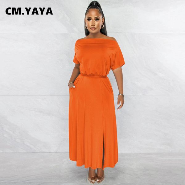 dresses cmyaya women off shoulder sashes waist side split batwing short sleeve maxi long dress 2022 summer street elegant ins dresses, Black;gray
dresses cmyaya women off shoulder sashes waist side split batwing short sleeve maxi long dress 2022 summer street elegant ins dresses, Black;gray