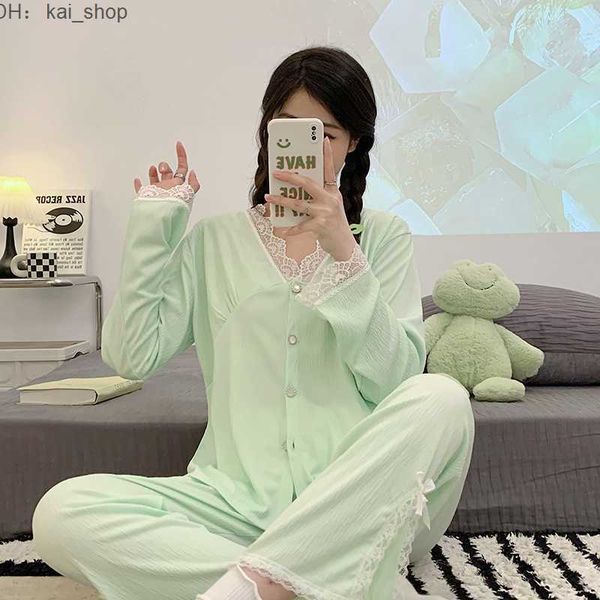 women's sleep & lounge lace edge pajamas for pure cotton 2023 new high-end outerwear spring autumn long sleeved home wear 31
women's sleep & lounge lace edge pajamas for pure cotton 2023 new high-end outerwear spring autumn long sleeved home wear 31