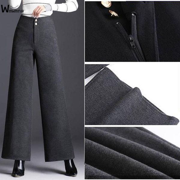 capris office lady butt lifting vintage pants high waist woolen wide leg trousers women casual big size loose straight pants female, Black;white
capris office lady butt lifting vintage pants high waist woolen wide leg trousers women casual big size loose straight pants female, Black;white