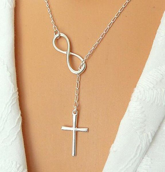 wholen606 personality infinity cross lariat pendant necklaces silver plated european collares necklace forever faith necklace7298461
wholen606 personality infinity cross lariat pendant necklaces silver plated european collares necklace forever faith necklace7298461