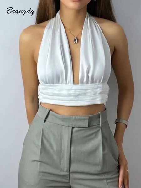 t-shirt y2k women crop halter backless corset straps summer tube tank party casual streetwear mujer vest top, White
t-shirt y2k women crop halter backless corset straps summer tube tank party casual streetwear mujer vest top, White
