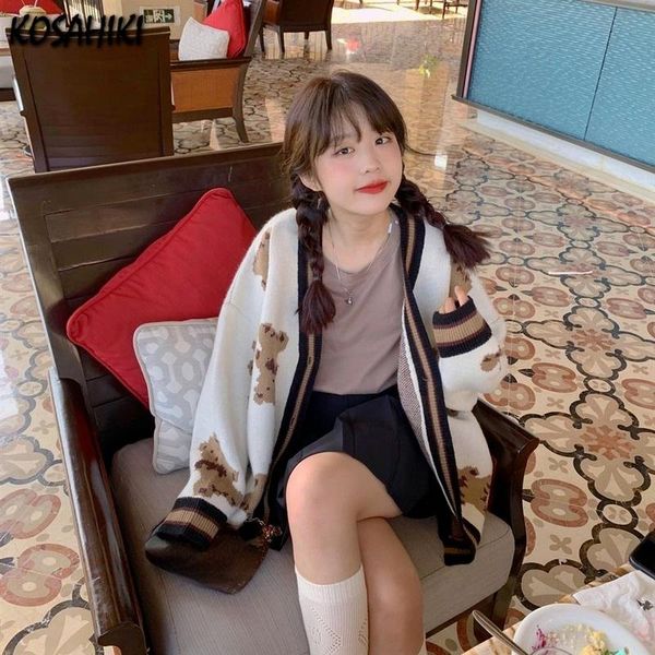 sweaters kosahiki autumn women clothing knitted sweater bear cardigan cute korean japanese fashion crochet harajuku kardigany, White;black
sweaters kosahiki autumn women clothing knitted sweater bear cardigan cute korean japanese fashion crochet harajuku kardigany, White;black
