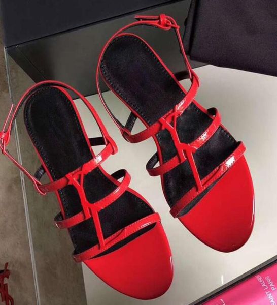 2019 new arrival ldesigner flat sandals metal strip black patent leather women tribute real leather letter sandals metal buckle si7300530
2019 new arrival ldesigner flat sandals metal strip black patent leather women tribute real leather letter sandals metal buckle si7300530