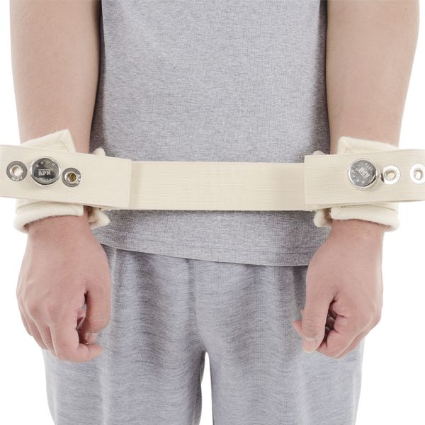standing both hands restraint belt with magnetic lock for manic patients safety and psychiatric care
standing both hands restraint belt with magnetic lock for manic patients safety and psychiatric care