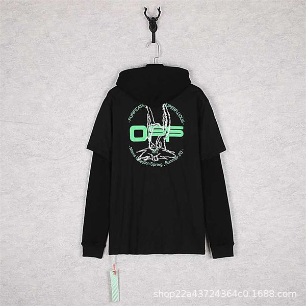20% off clothing designer quality autumn/winter new off bunny print fake two piece hooded sweater batch, Black
20% off clothing designer quality autumn/winter new off bunny print fake two piece hooded sweater batch, Black