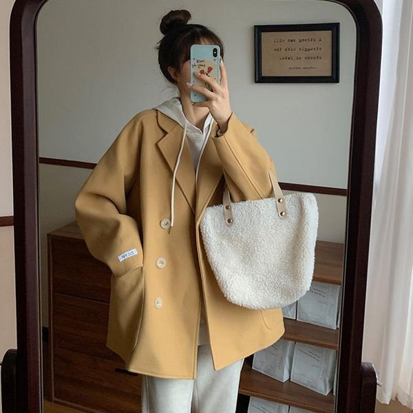 fur solid color women wool coat allmatch blend autumn casual chic long sleeve female women overcoat black khaki 2022 new fashion
fur solid color women wool coat allmatch blend autumn casual chic long sleeve female women overcoat black khaki 2022 new fashion