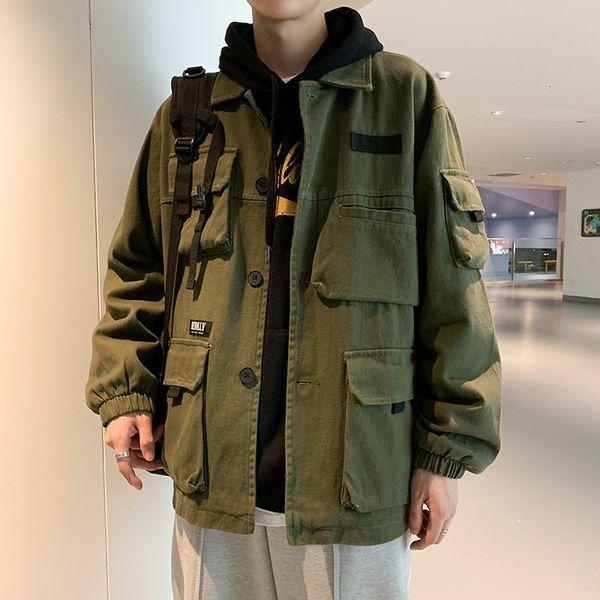 men's jackets autumn japanese cargo coats male streetwear fashion overalls outdoor muliti-pocket jacket 230422, Black;brown
men's jackets autumn japanese cargo coats male streetwear fashion overalls outdoor muliti-pocket jacket 230422, Black;brown