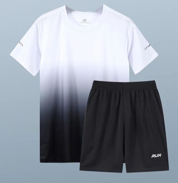 men's tracksuits men short sleeved t-shirt shorts sets mens fashion gradient sportswear men's summer quick dry sets outdoor sports, Gray
men's tracksuits men short sleeved t-shirt shorts sets mens fashion gradient sportswear men's summer quick dry sets outdoor sports, Gray