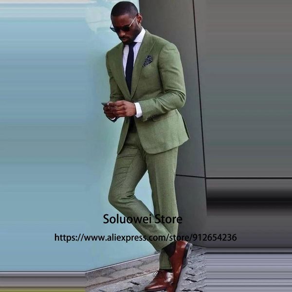blazers fashion green slim fit suits for mens 2 piece jacket pants set groom wedding peaked lapel tuxedo formal business costume homme, White;black
blazers fashion green slim fit suits for mens 2 piece jacket pants set groom wedding peaked lapel tuxedo formal business costume homme, White;black